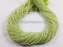 Prehnite Micro Cut Round Beads